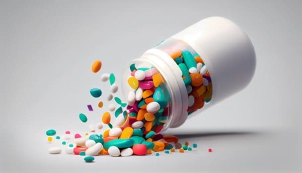 Clínicas para abortar precios; Frasco de pastillas de colores